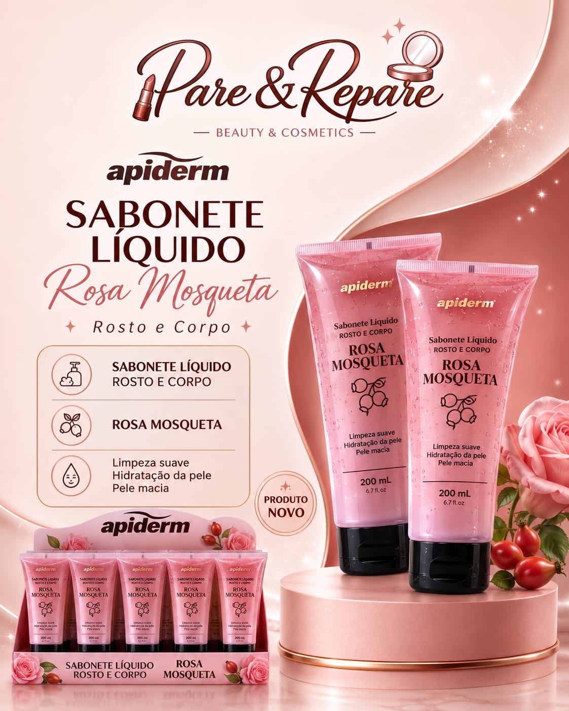 Sabonete Liquido Rosa Mosqueta