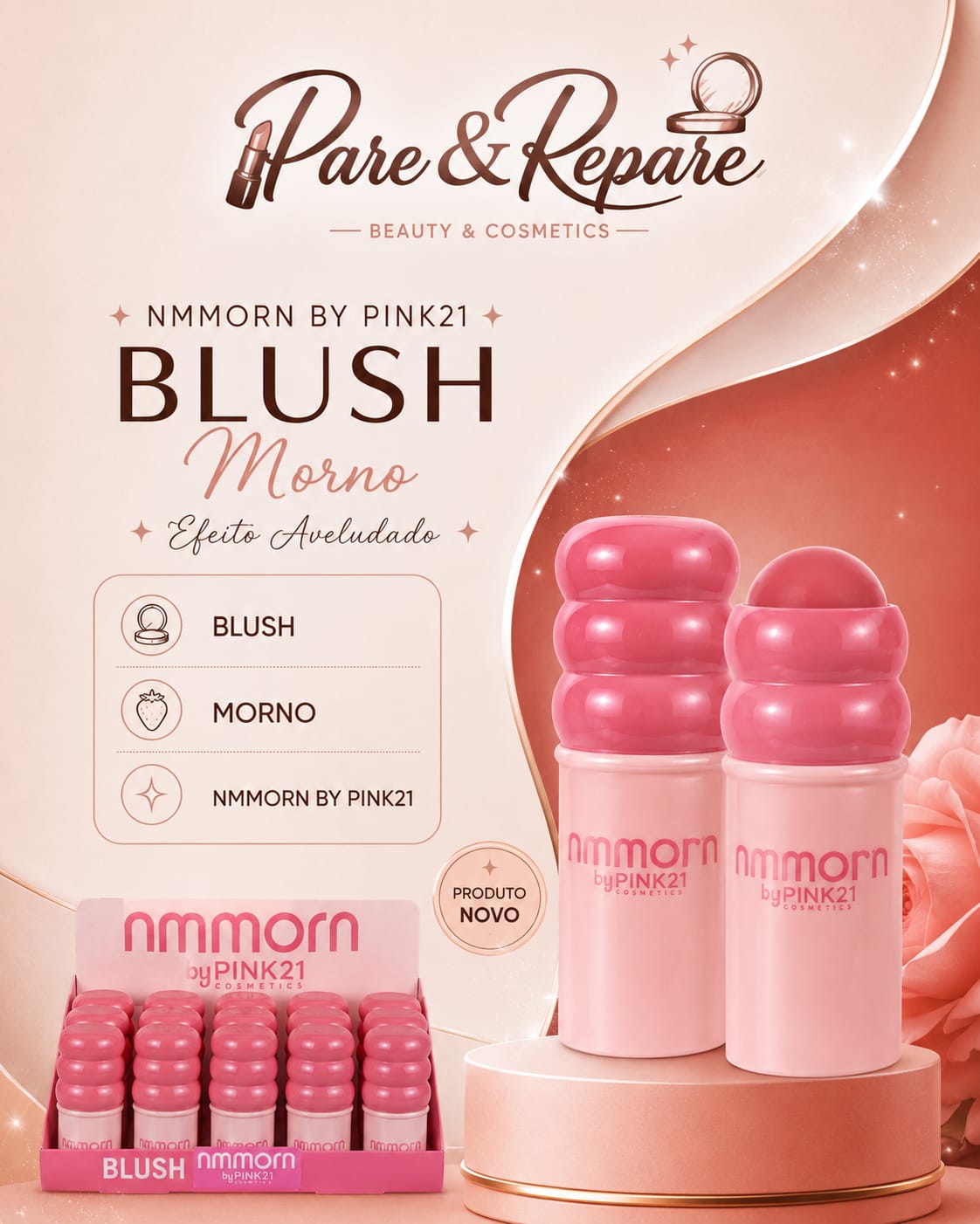Blush Morno Efeito Aveludado