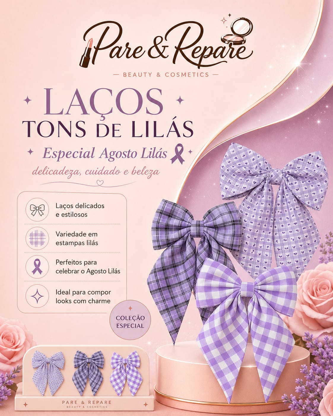 Lacos Tons de Lilas - Colecao Especial