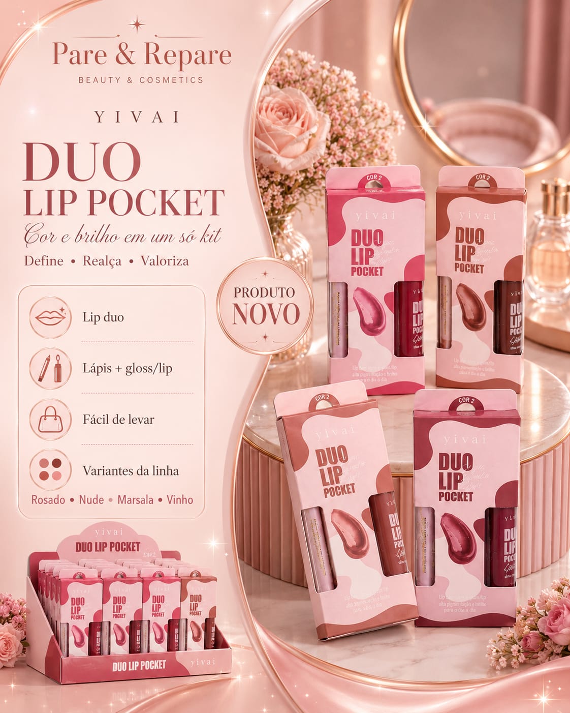 Duo Lip Pocket Lapis + Gloss